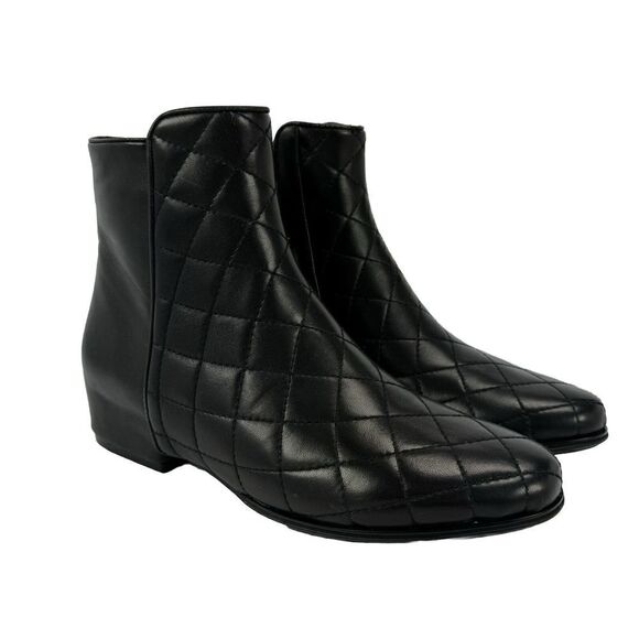 Vaneli Womens 6 M Gaston Ankle Boots Booties Black Nappa Quilted Leather NIB NEW - Picture 3 of 13